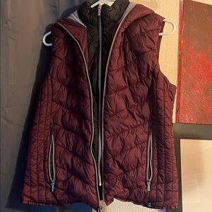 Marc New York Deep Red Quilted Vest